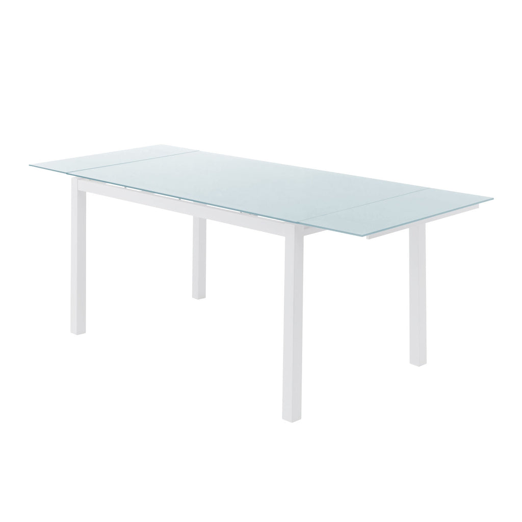 Tavolo allungabile in vetro 140/200x80