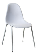 Sedia con gambe in metallo