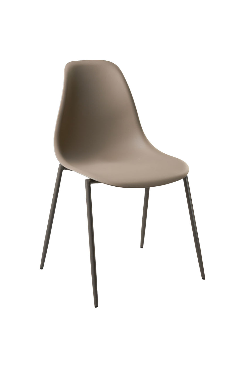 Sedia con gambe in metallo