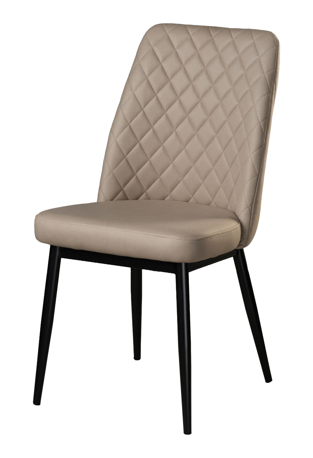 Sedia in microfibra con gambe metallo nero
