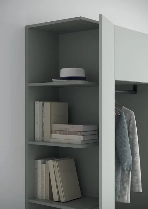 Composizione cabina lavanderia con elementi laterali a giorno