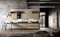 Composizione cucina Industrial contemporanea con telaio