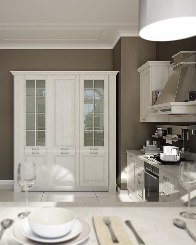 Composizione cucina angolare in stile classico-contemporaneo