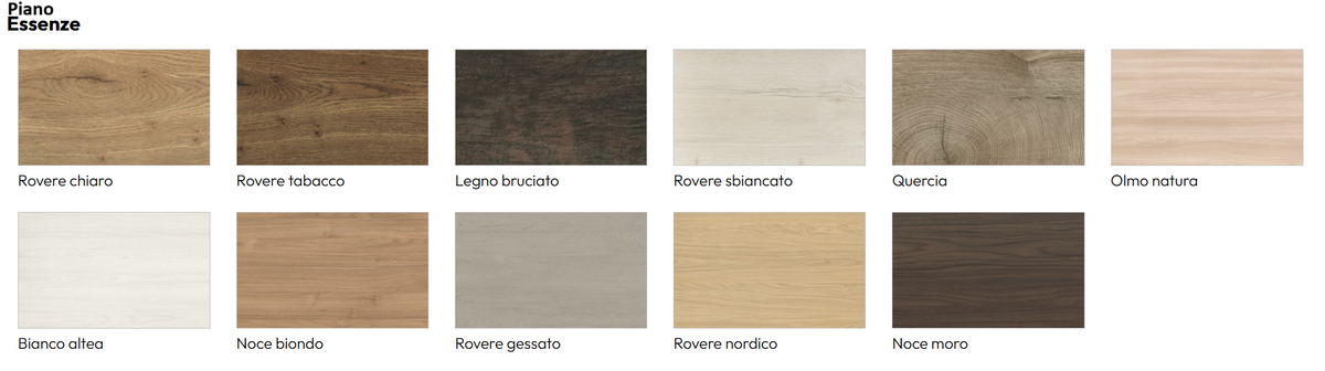 Tavolo allungabile con struttura in metallo e piano in essenza legno, spatolato o laminato