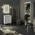 Composizione bagno stile Vintage con specchiera e libreria a giorno