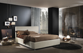 Letto con testiera monoblocco minimale, disponibile in varie misure, piedini a scelta