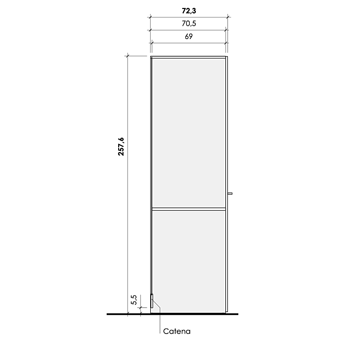 Armadio per lavatrice/lavasciuga a 2 ante